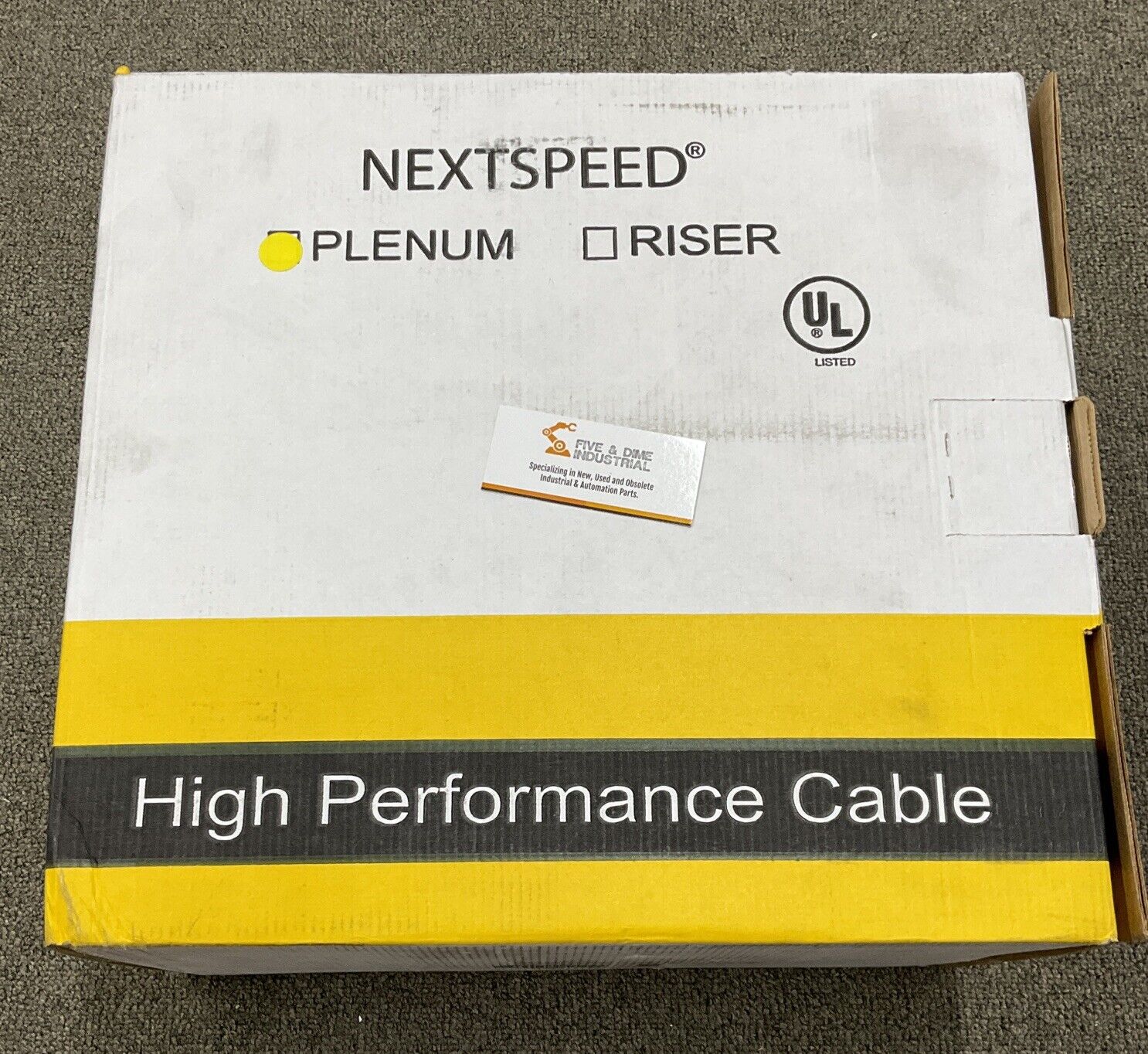 Hubbell NextSpeed C6RPEY 1000 FT Yellow Plenum CAT6 Cable / Wire 4-Pair (OV) - 0