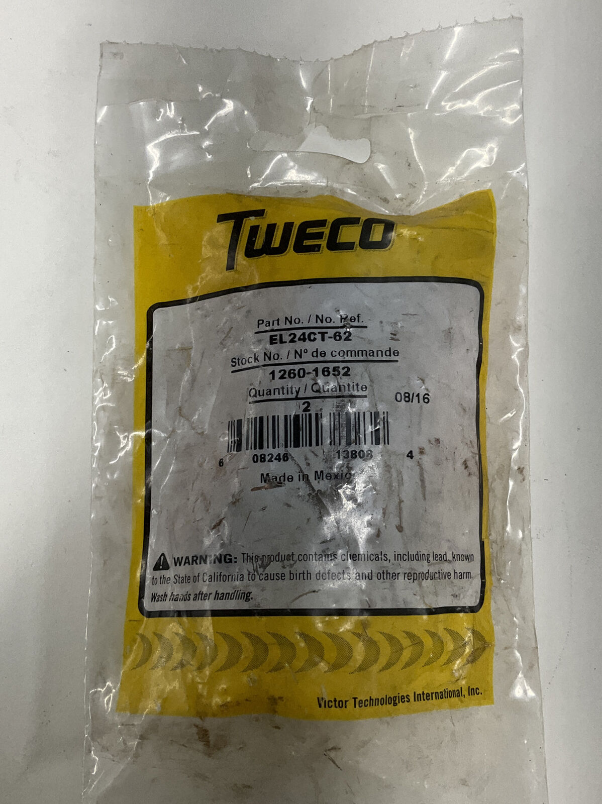 Victor Tweco EL24CT-62R Package of (2) Genuine Mig Welding Nozzle 0.625 (BK122)