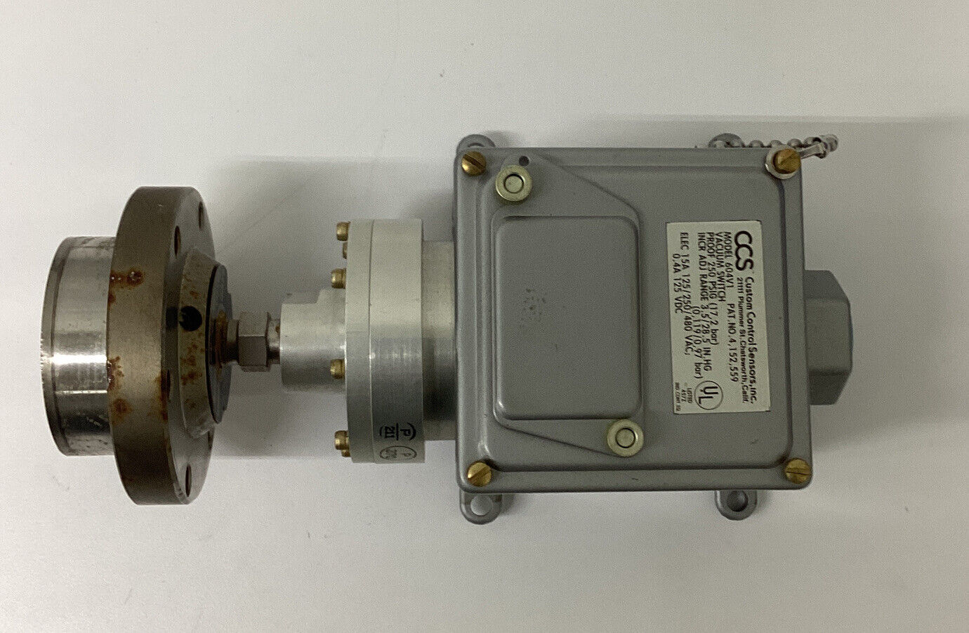 CCS 604V1 Vacuum Pressure Switch w/ ITT Diaphragm (YE246) - 0