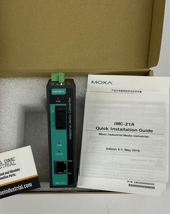 Moxa IMC-21A-M-SC Industrial 10/100BaseT(X) to 100BaseFX Converter