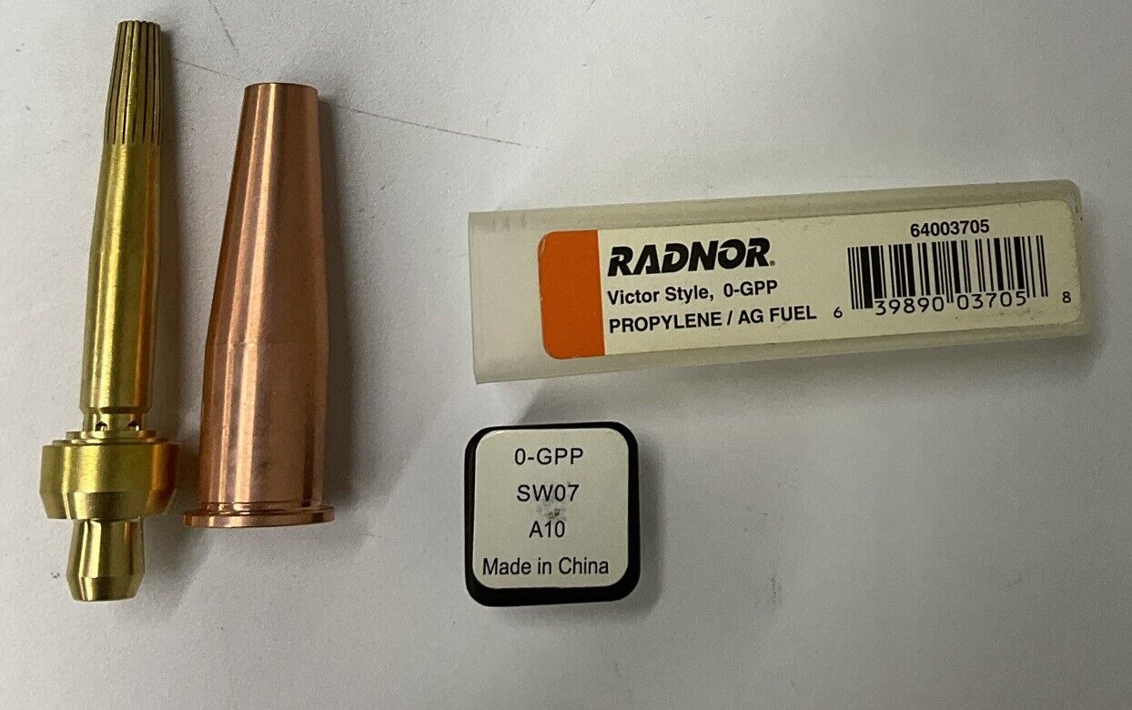 Radnor 64003705 0-gpp  Size 0 Victor Style Propylene 2 Piece Cutting Tip (CL245) - 0