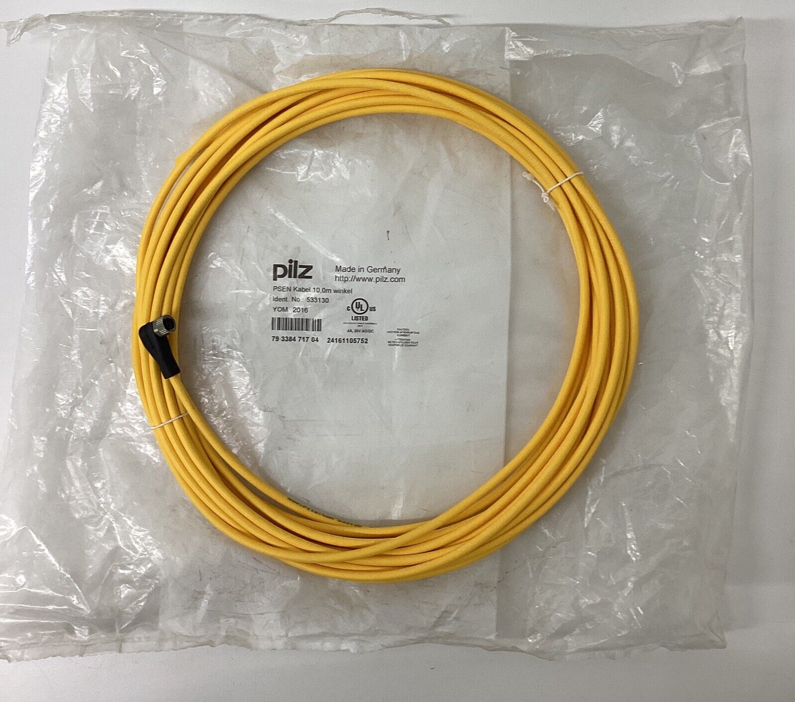 Pilz 533130 M8 90 Degree Single End Sensor Cable 10 Meter (CBL152)