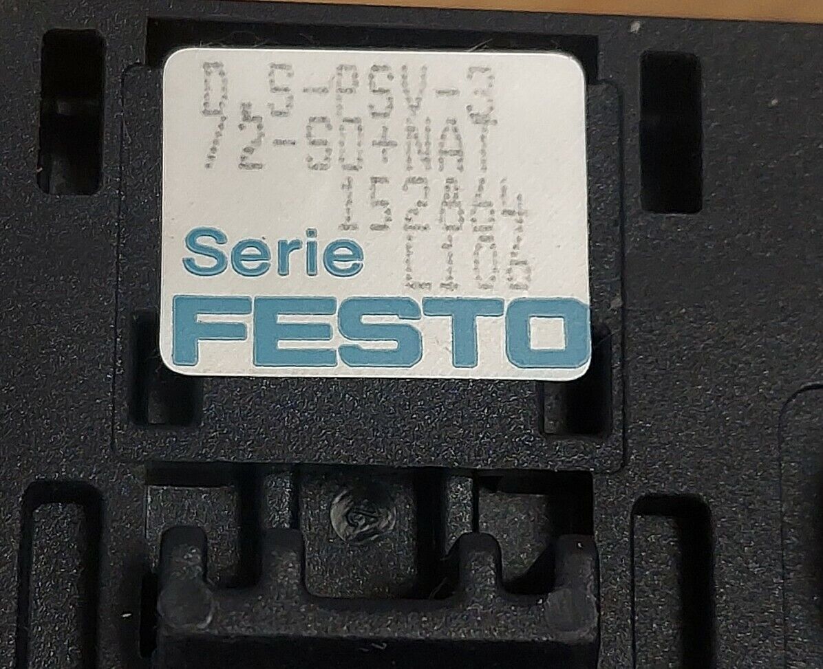Festo  D.S-PSV-3 72-S0+NAT 152864 3/2-Way Valve w/ Mushroom Actuator (GR107)