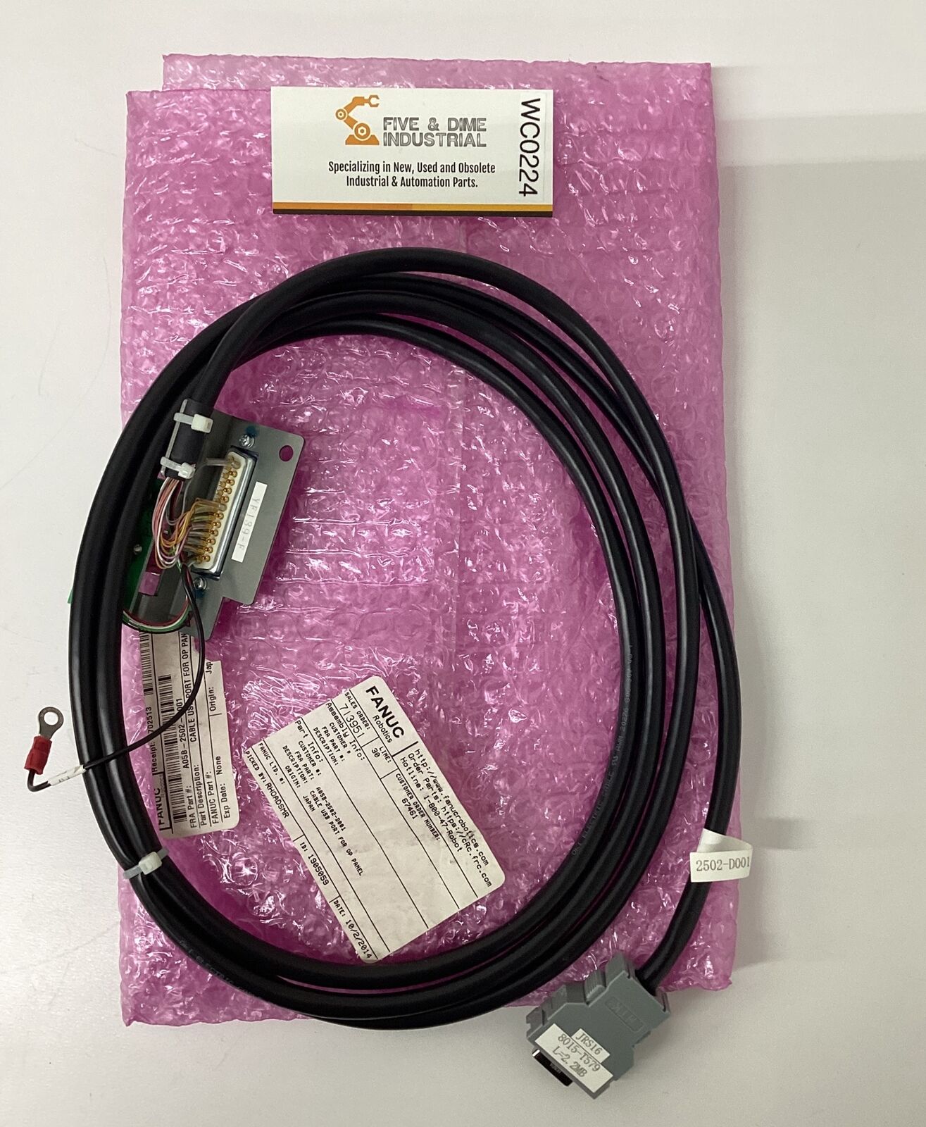 Fanuc A05B-2502-D001  USB Port Cable for OP Panel (RE188)
