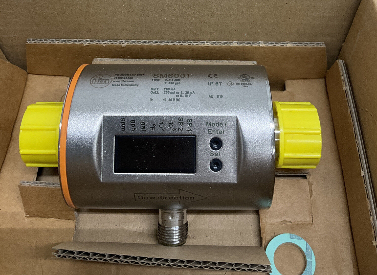 IFM SM6001 Magnetic-Inductive Flow Meter 6.6 GPM  (BL163) - 0