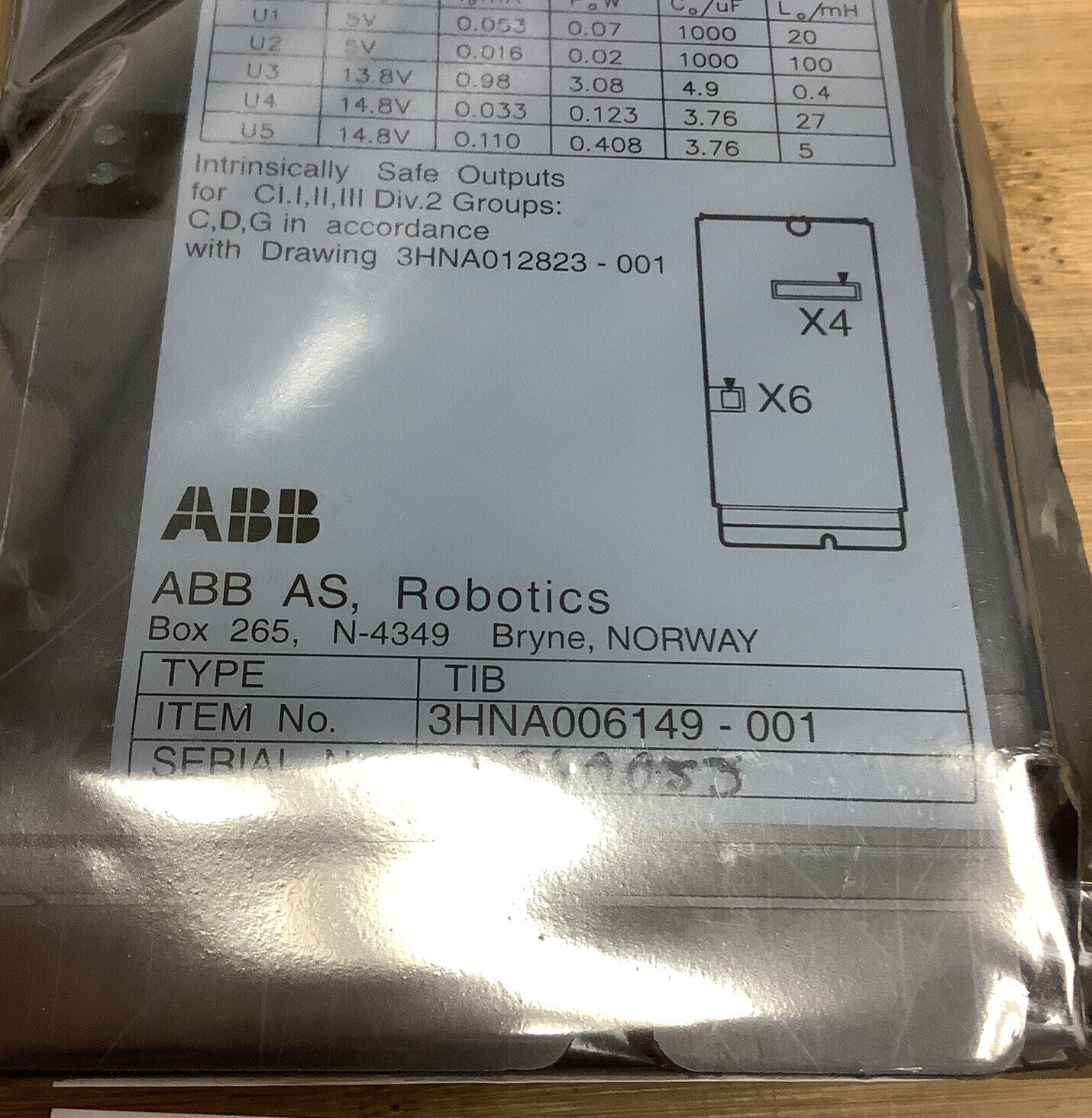 ABB TIB-01 3HNA006149-001 New Interface Module (CB104) - 0