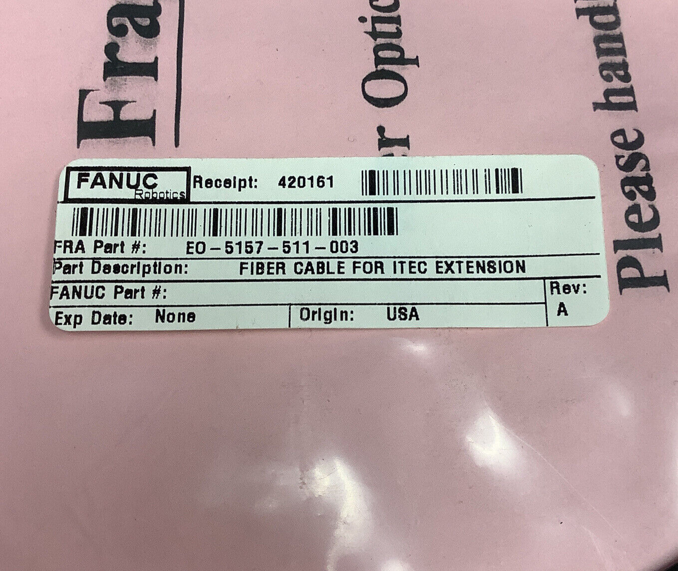 Fanuc EO-5157-511-0 FIBER CABLE FOR ITEC EXTENSION 2 Ft. (CBL102) - 0