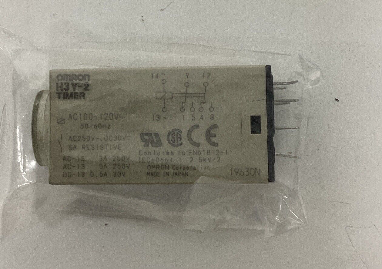 Omron H3Y-2  0-60 Seconds Timer Relay AC100-120V (GR140)
