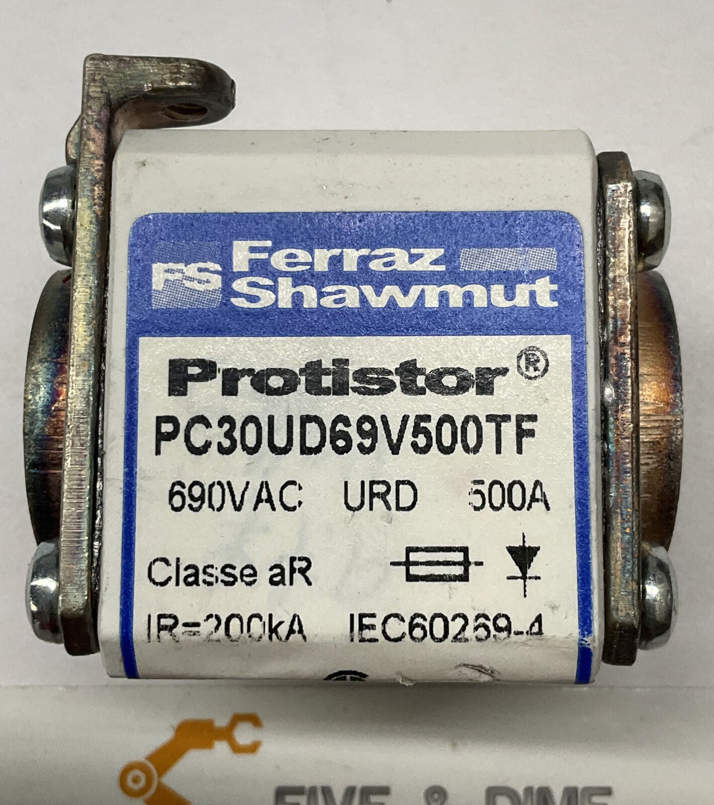 Ferraz Shawmut W300399 / PC30UD69V500TF Square Body Ultra Fast 690V Fuse (CL302) - 0
