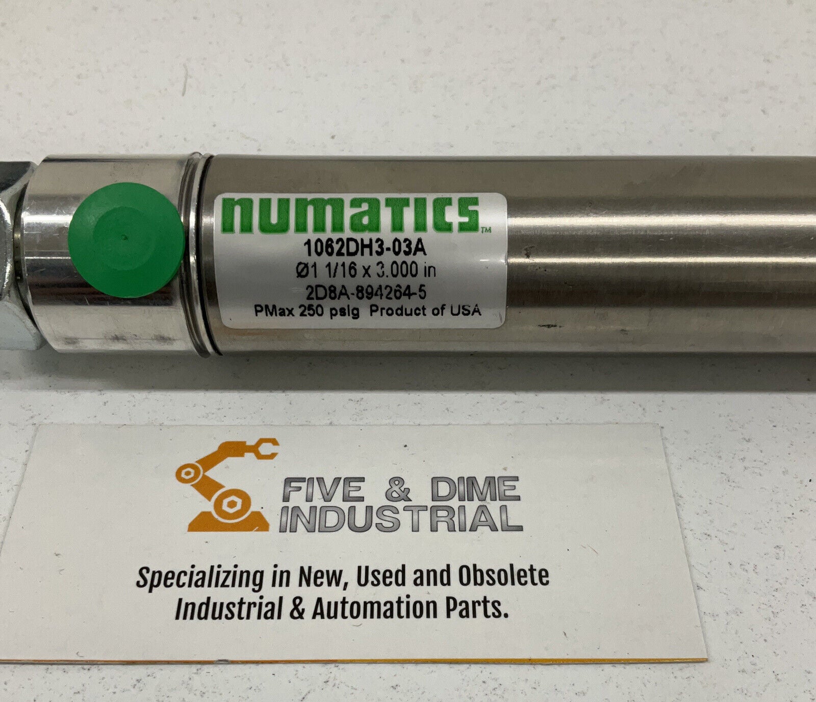 Numatics 1062DH3-03A New Pneumatic Cylinder 3" Stroke 250 PSI Max (BL219) - 0
