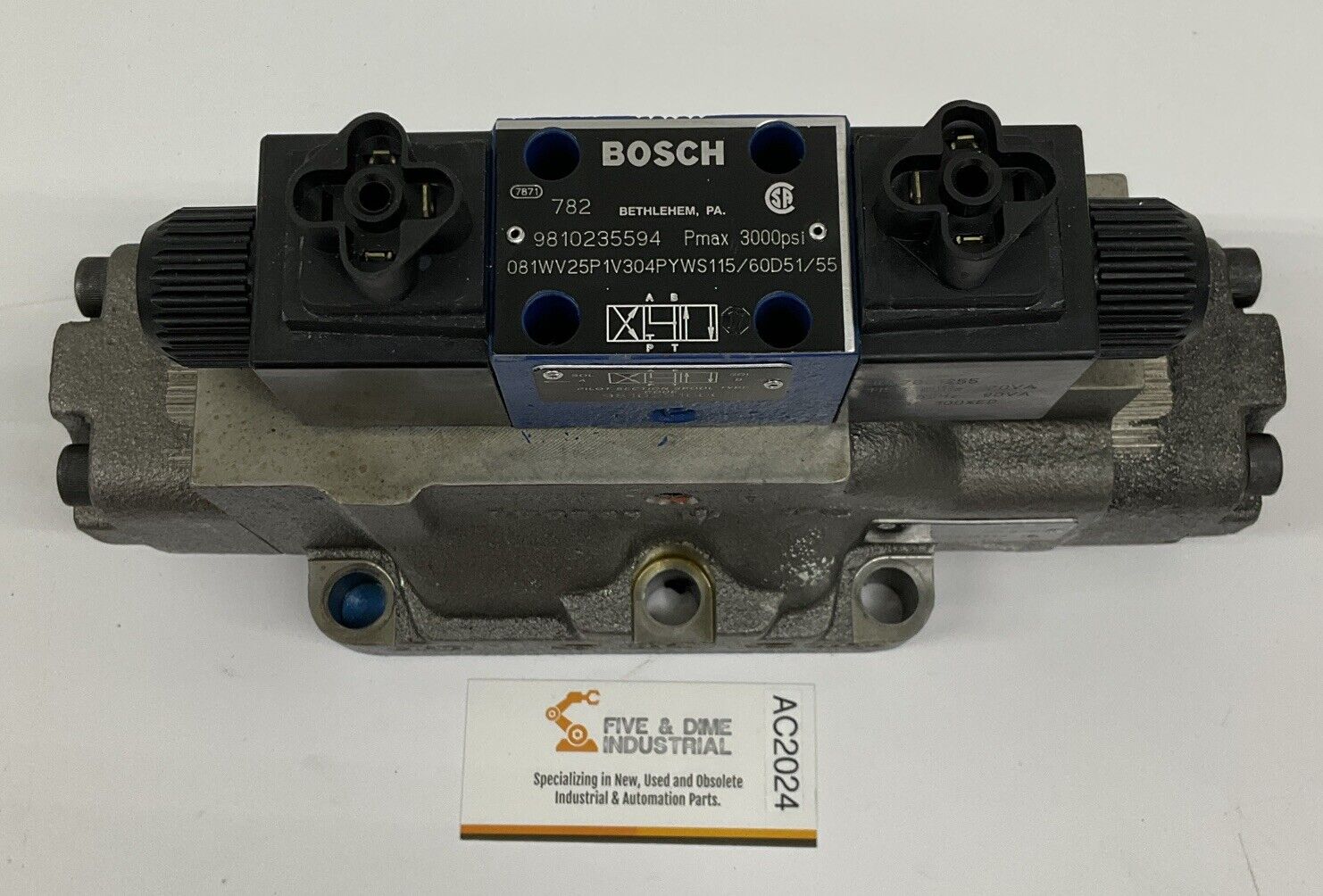 Bosch 9810235594 / 081WV25P1V304PYWS115/60D51/55 Hyraulic Valve 110/115V (OV123)