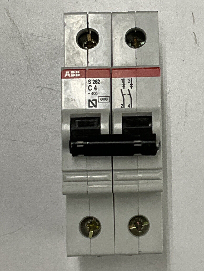 ABB S262-C4  Circuit Breaker 4A 4 Amp 2P 2 Pole 480 Vac C Curve (BL160) - 0