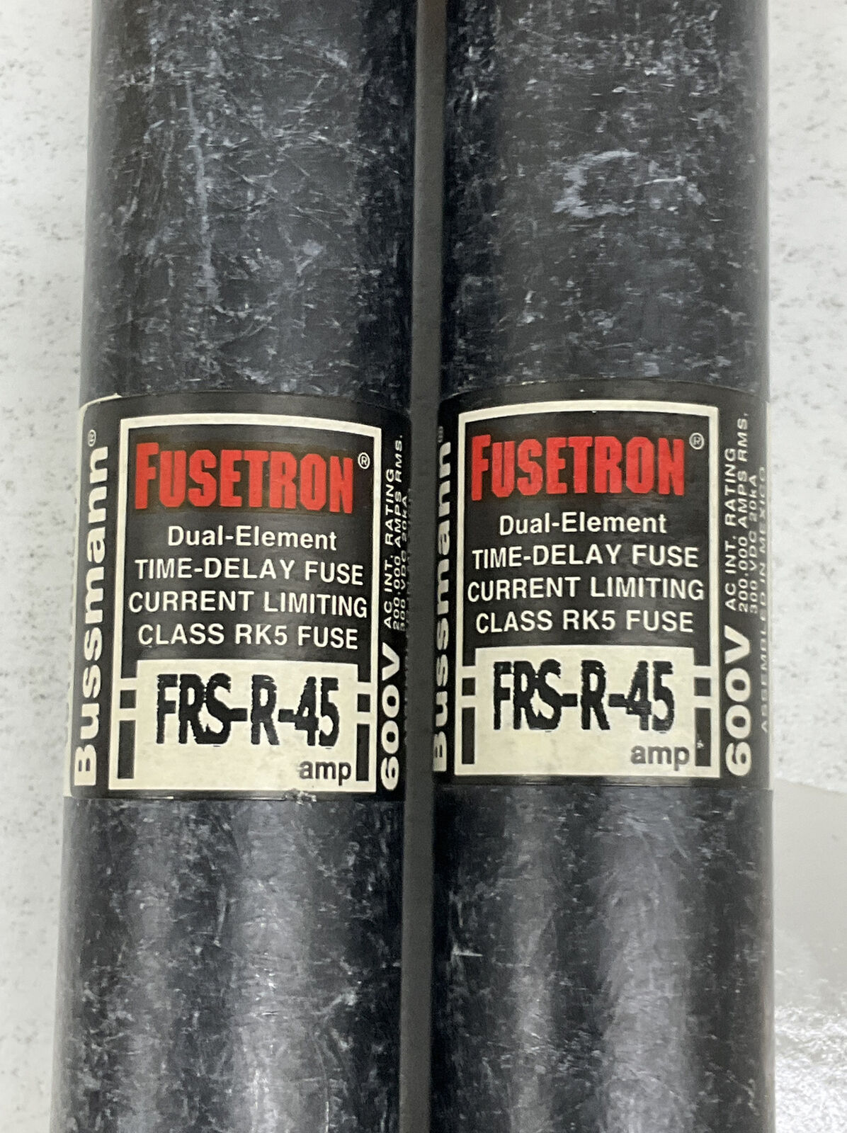 Fusetron FRS-R-45 Lot of 2  600V Fuse (BL181)