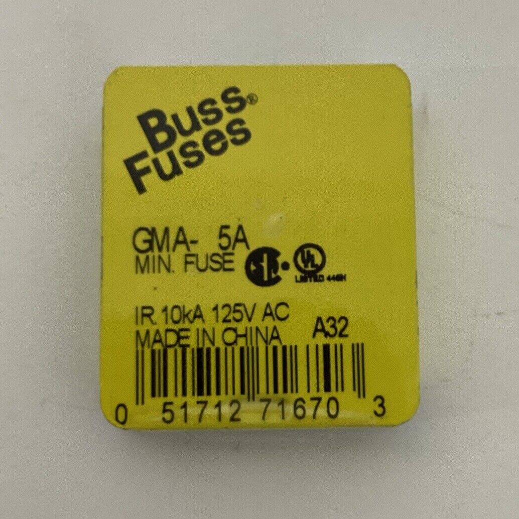 Bussmann Buss GMA-5A 5-Pack Fuses 125VAC (BL302)