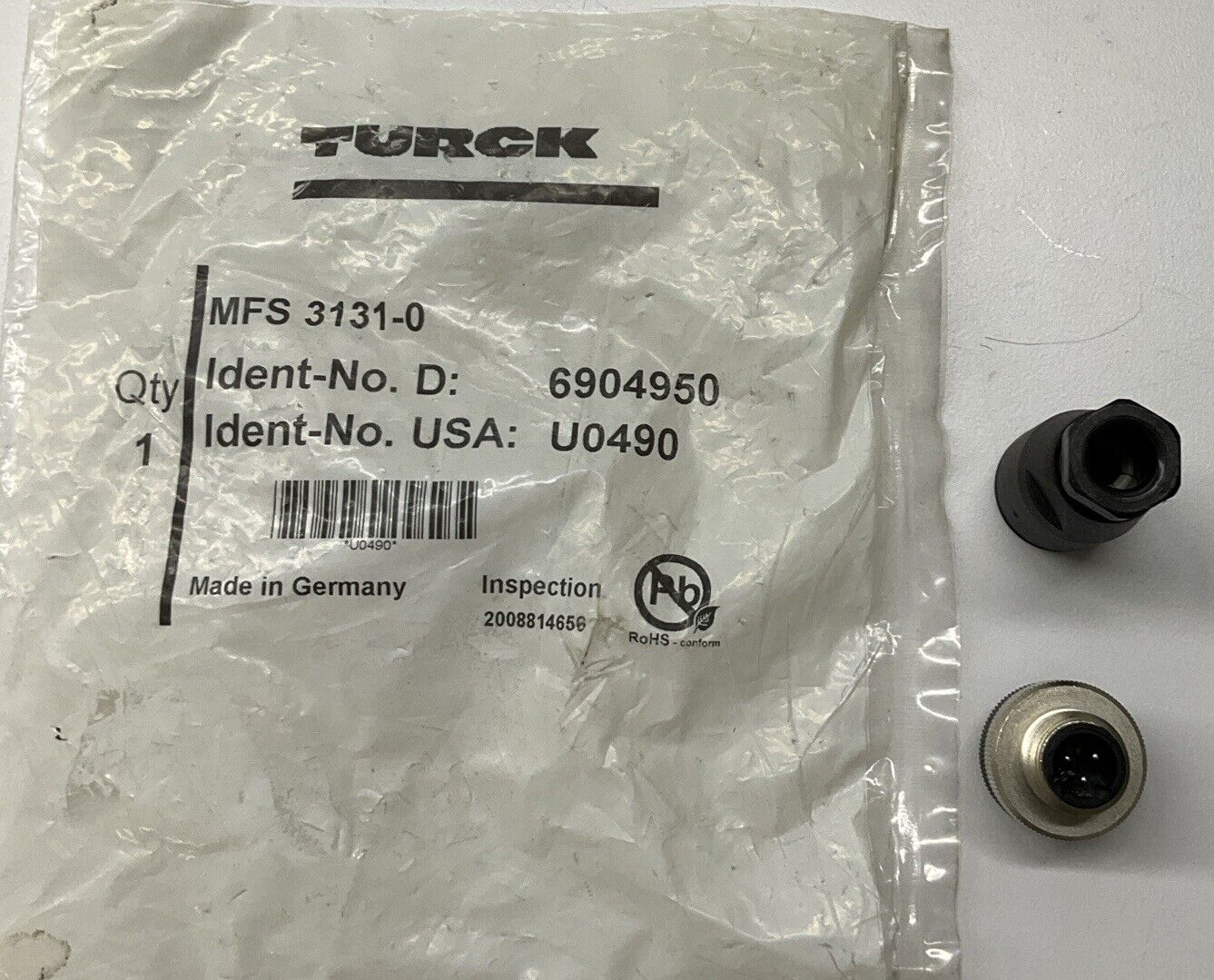 Turck MFS 3131-0 Male Connector (CL298) - 0