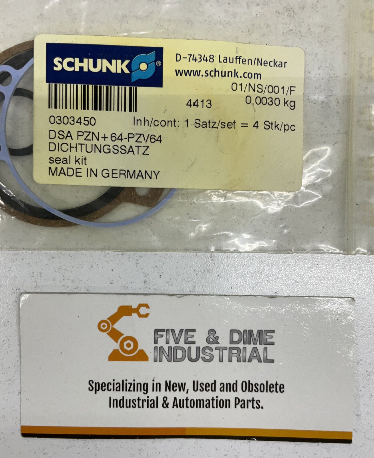 Schunk DSA PZN+64 PZV64 Viton Seal Kit  (GR153)
