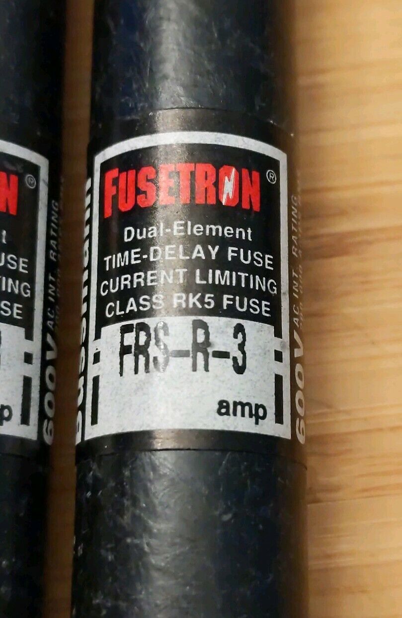 Bussmann Fusetron FRS-R-3 New Dual Element Fuses FRS-R-3 Fuse (BL108) - 0