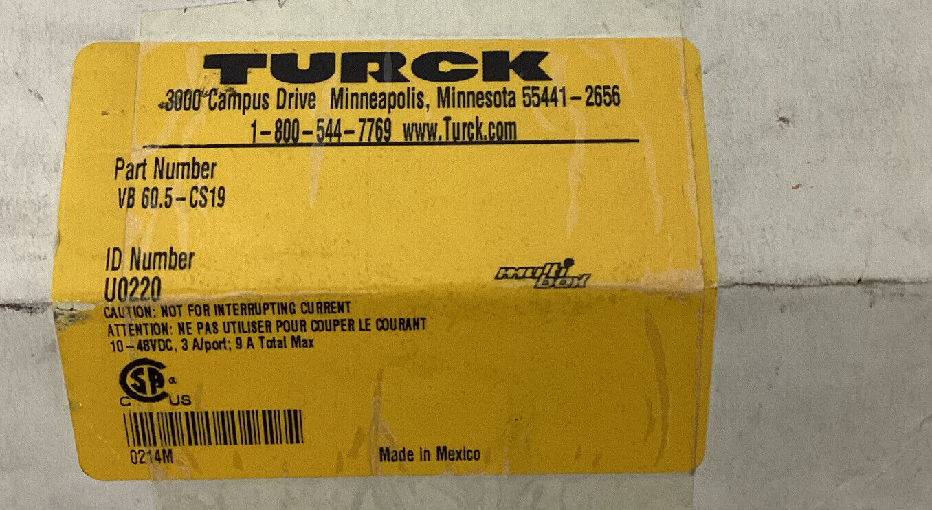 Turck  VB60.5-CS19 / U0220 Multi Box 6- Port Module (YE196) - 0