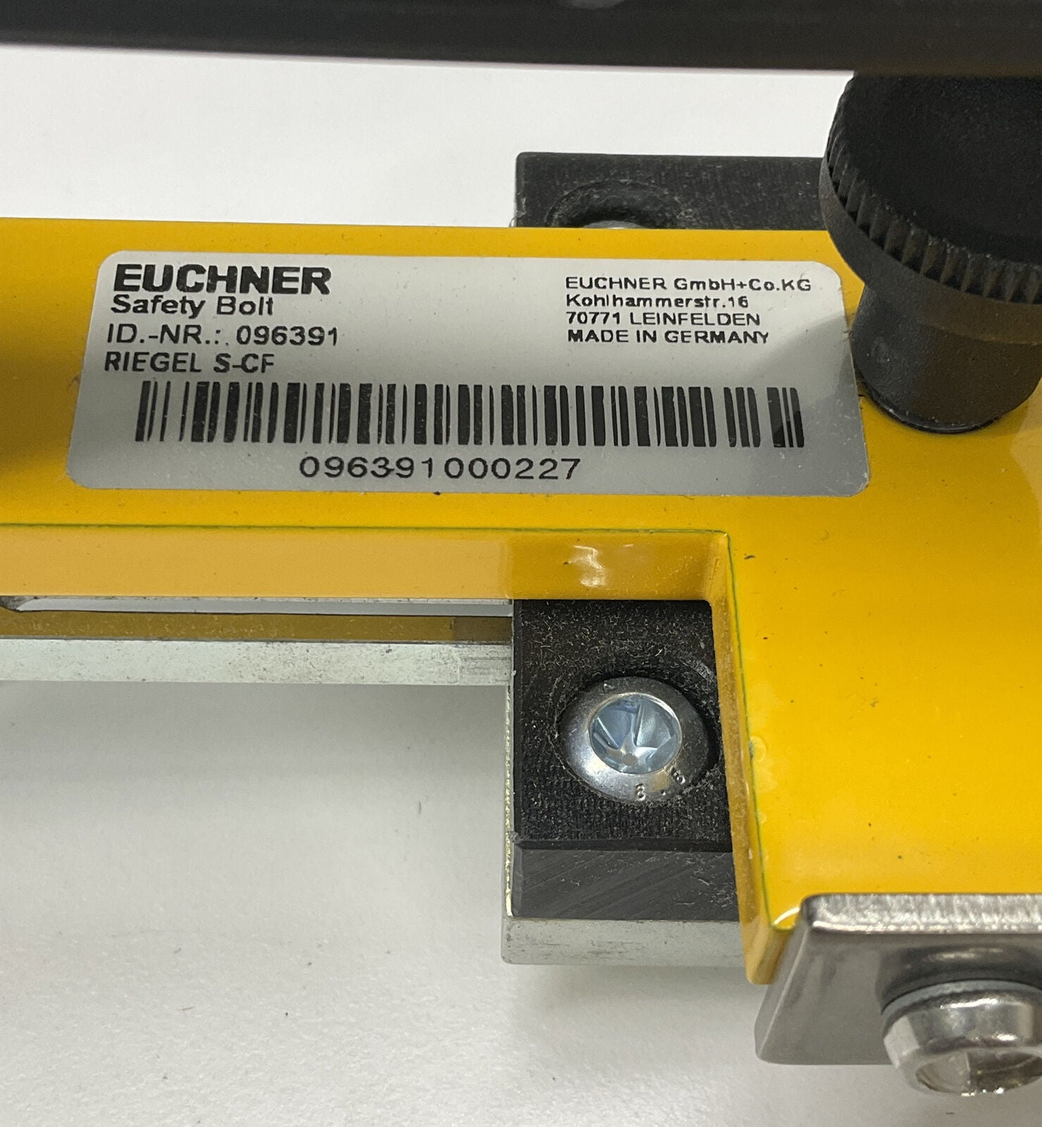 Euchner 096391 / RIEGEL S-CF New Safety Switch Handle (RE190) - 0