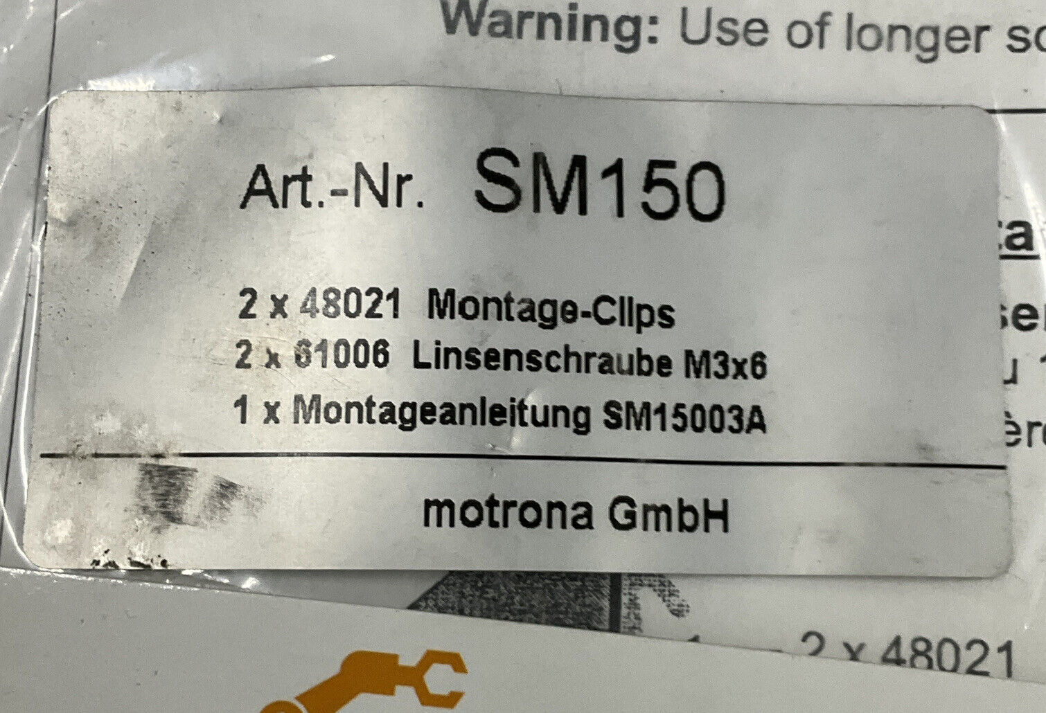 Motrona SM150 Montage Clips Kit (YE102) - 0