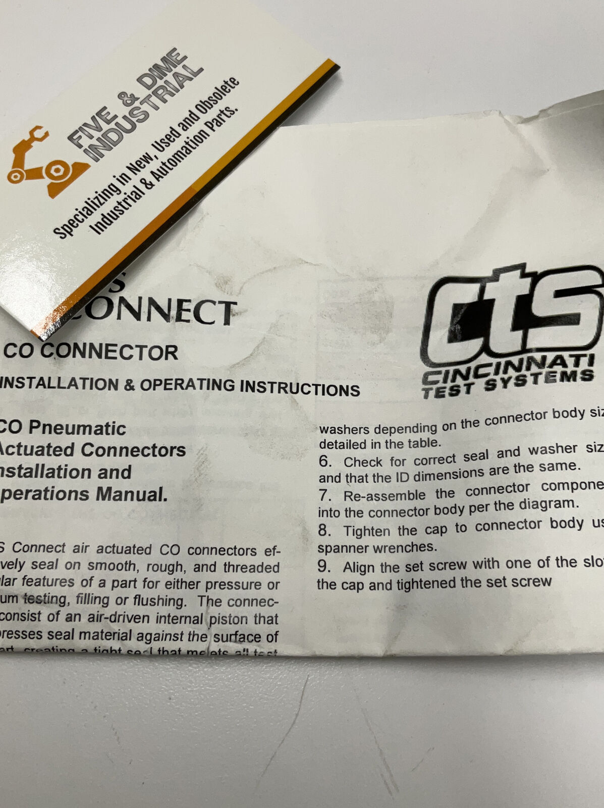 Cincinnati Test Systems CTS CO32-2014329 New CO Connector  CO32 (YE203)