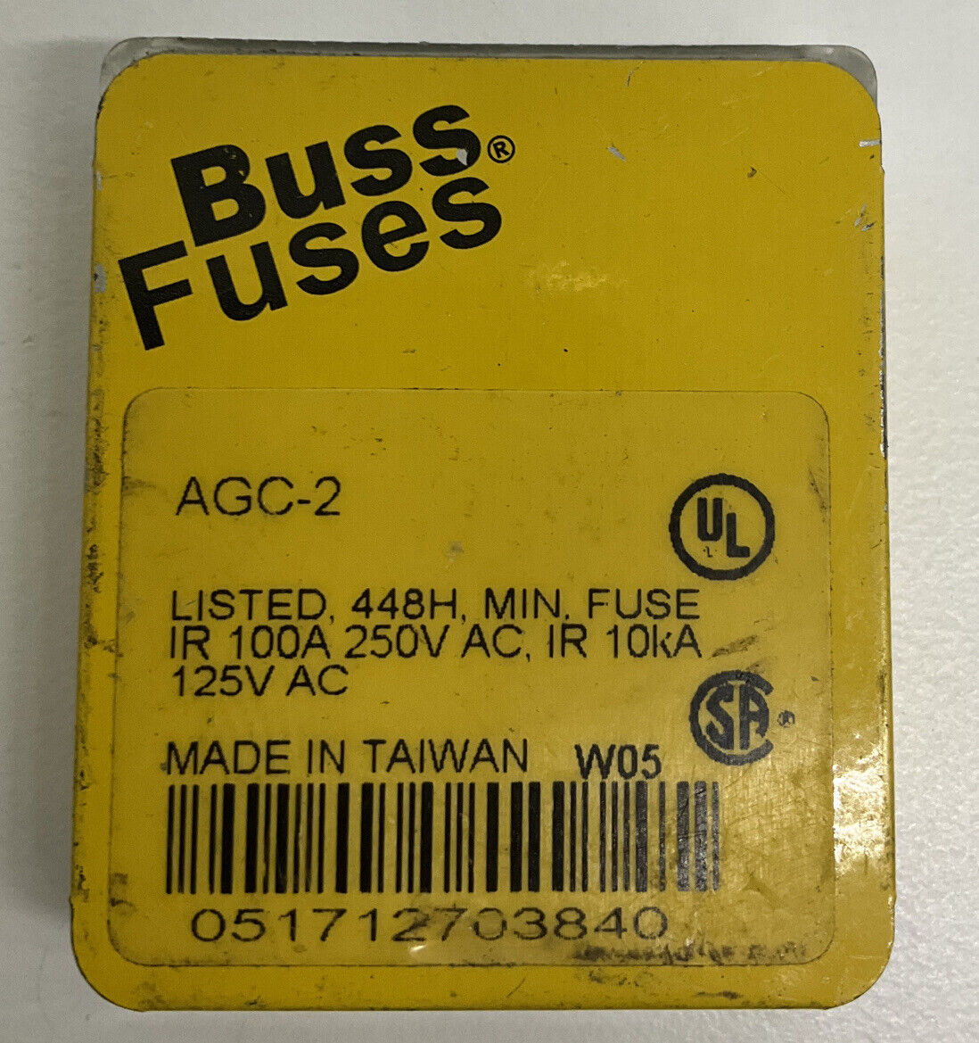 Bussmann Buss AGC-2  2 AMP Fuses 5 Pack (YE242) - 0