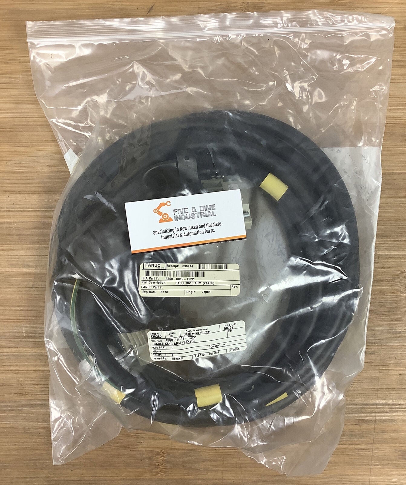 Fanuc A660-8019-T222 Cable K613 ARM (2-AXES) (CBL138)