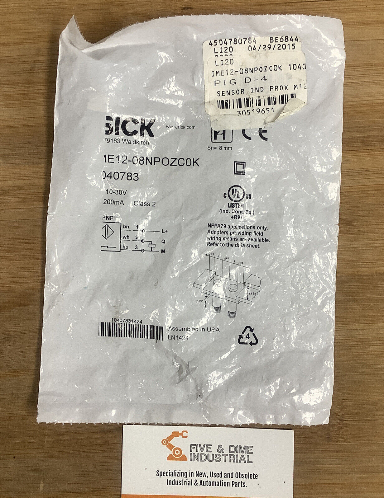 SICK IME12-08NPOZC0K Sensor  (YE134)