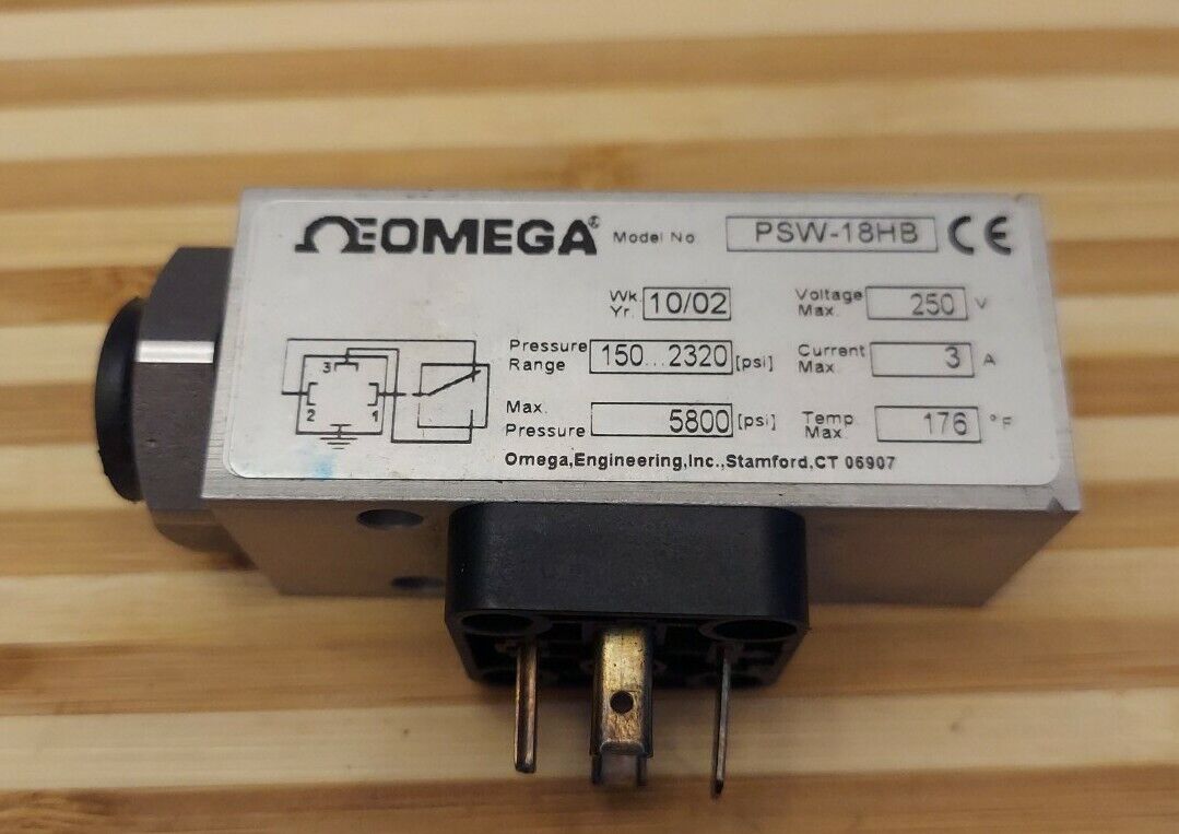 Omega PSW-18HB Pressure Switch 150-2320 PSI  (BL120)
