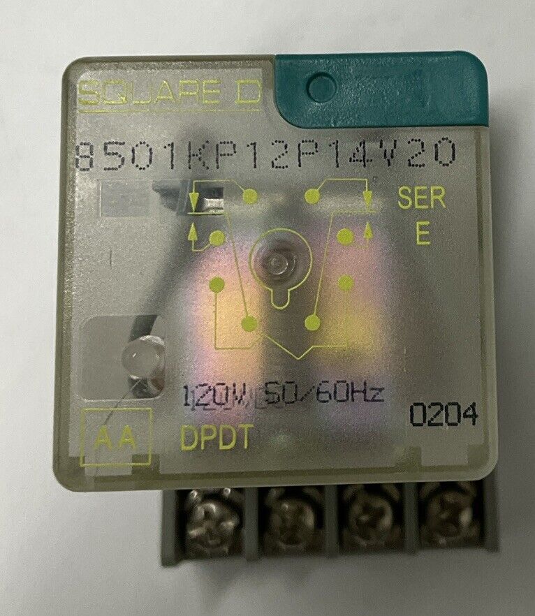 Square D 8501kp12P14v20 Round 8 Pin Relay dpdt 120 vac (CL307)