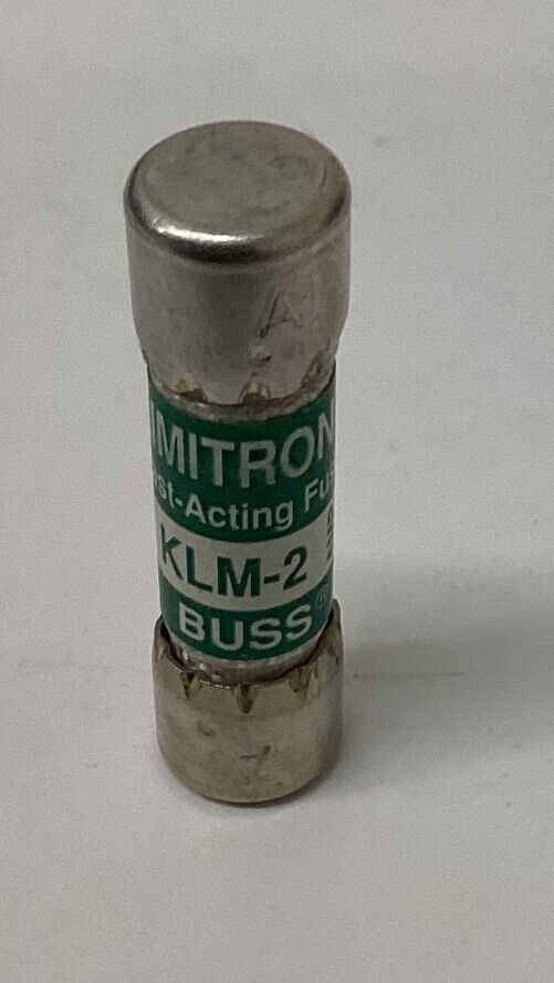 Bussmann Limitron KLM-2 Lot of 2 Fast Acting 2 Amp Fuses (YE245) - 0