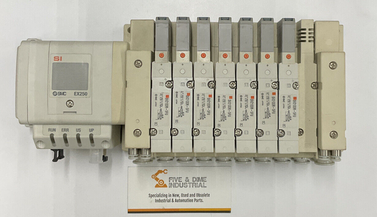 SMC EX250-SBI1-X41 SI-Unit 8 Slot Manifold w/ 7 Coils (GR201)