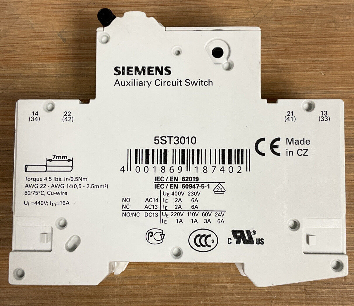 Siemens 5SY41 MCB C10 Single Pole CIRCUIT BREAKER (BL148) - 0