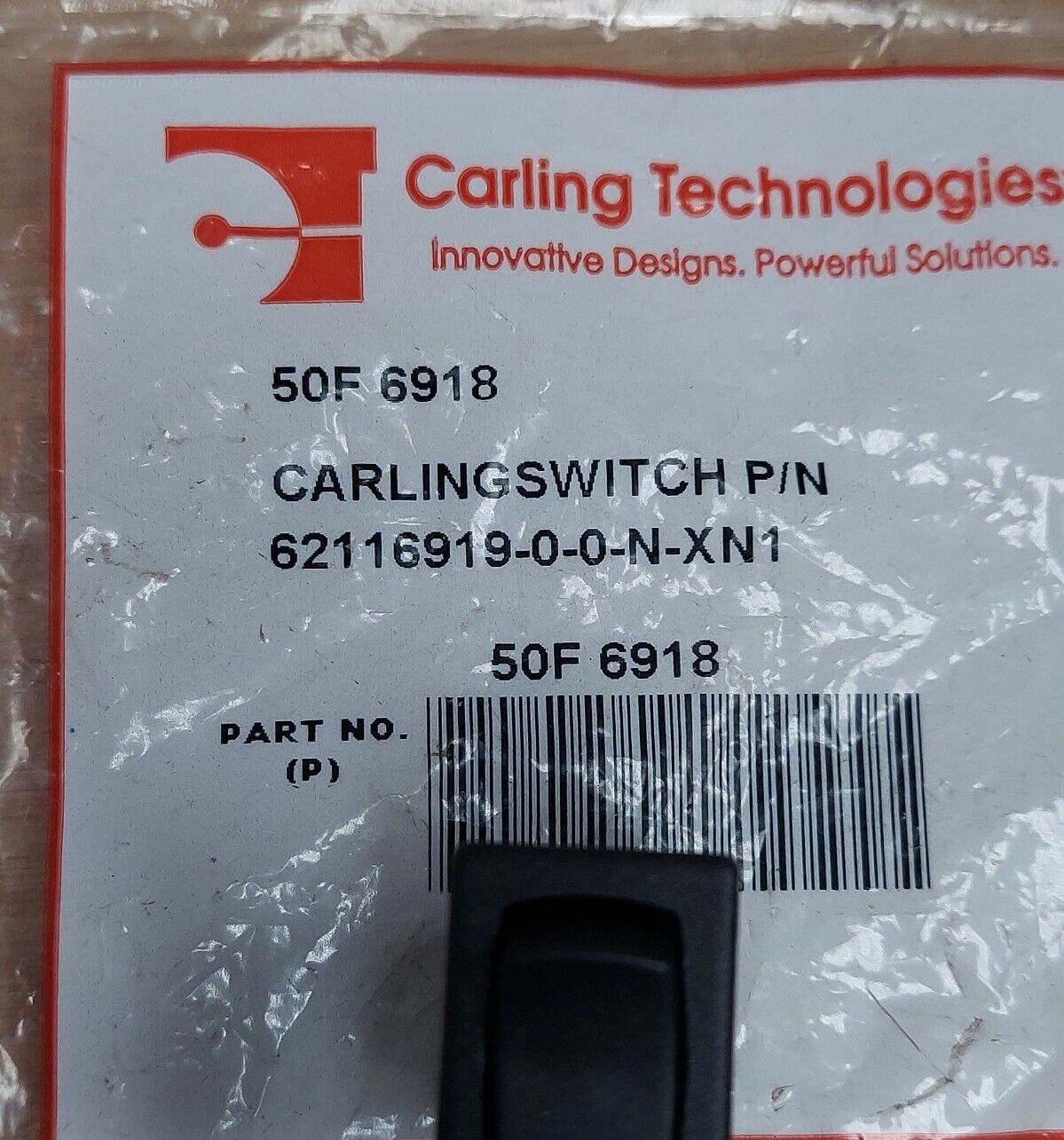 Carling 50F-6918  Rocker Switch 62116919-0-0-N-XN1 (BL117) - 0