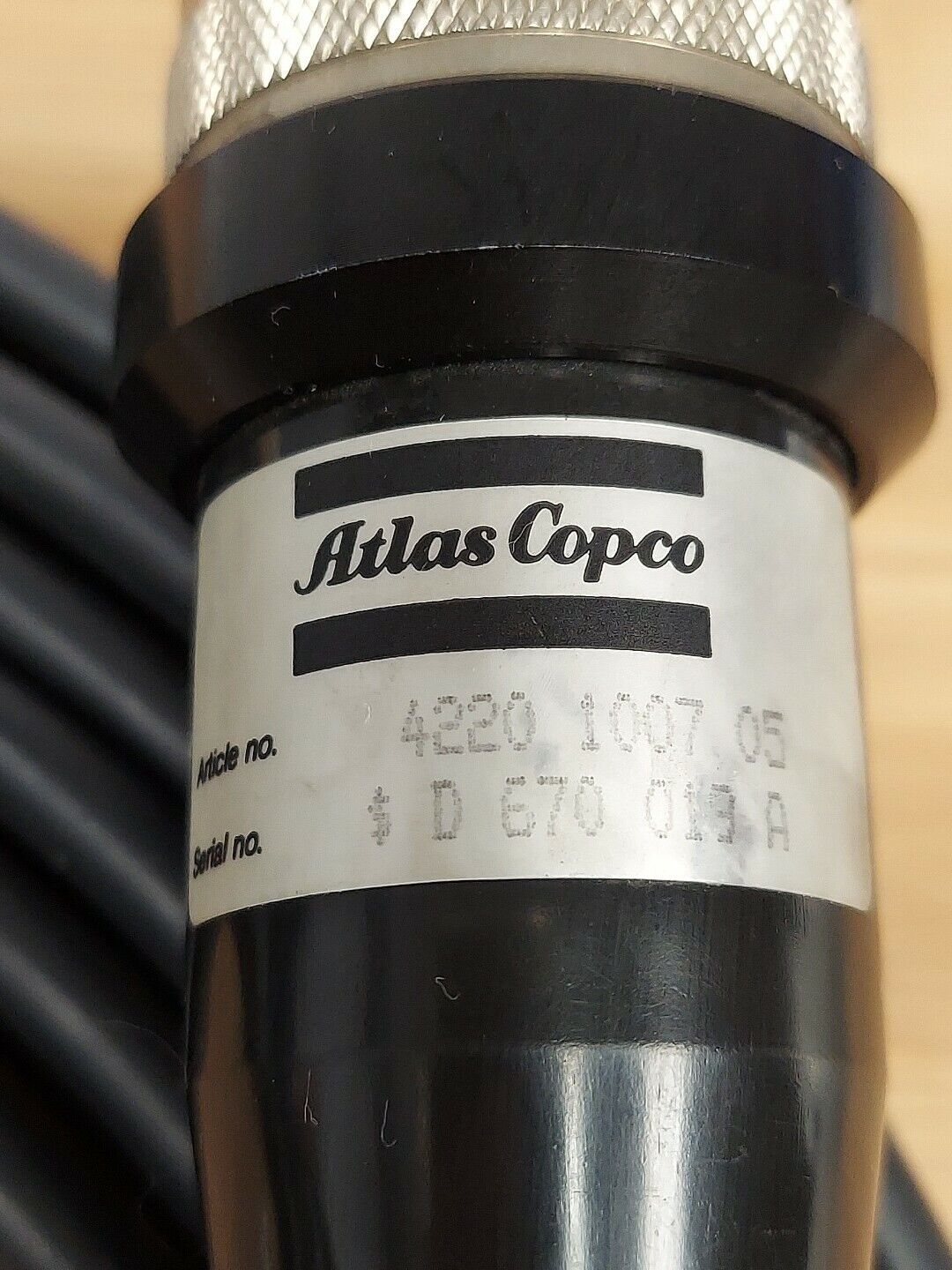 Atlas Copco 4220-1007-05 Nut Driver / Electric Torque Controller Cable (CBL104)