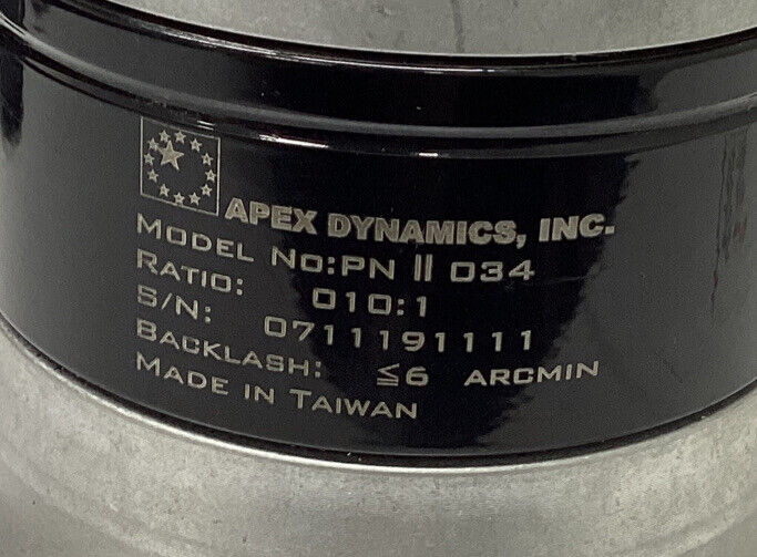 APEX Dynamic PNII-034-030 High Precision Gear Reducer 10:1 (OV113)