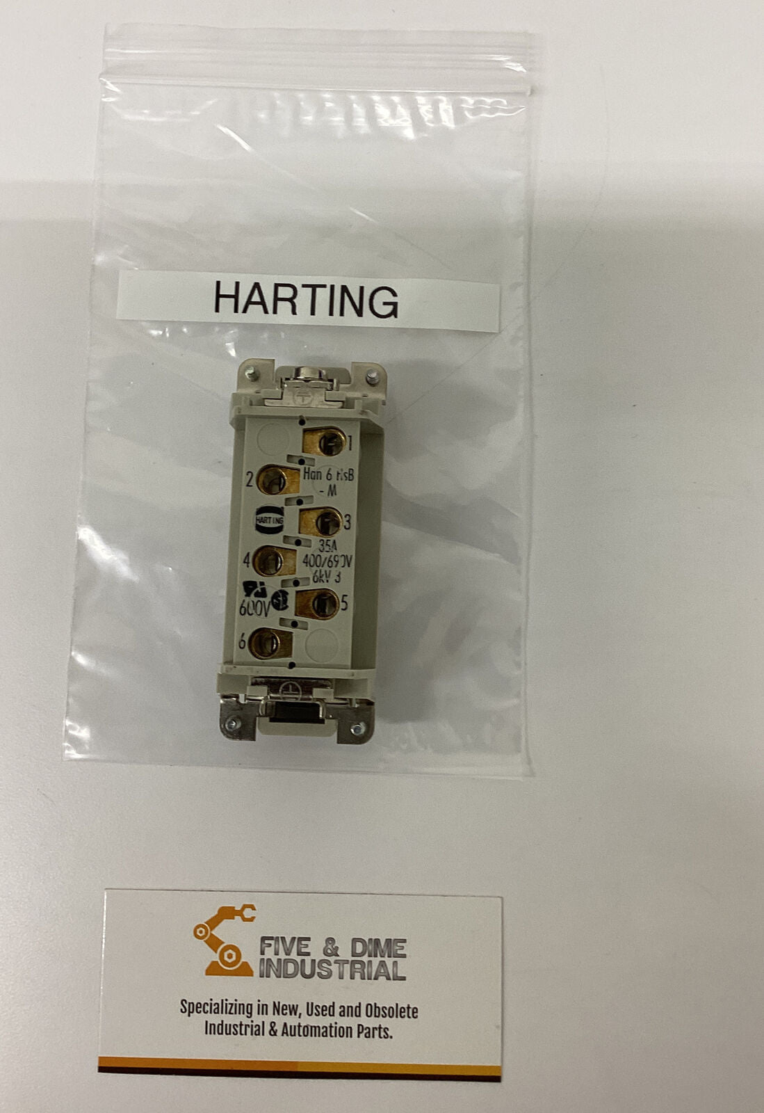 Harting Han-6-HsB-M  New 6-Pole Male Insert 35A  400/690V (YE213)