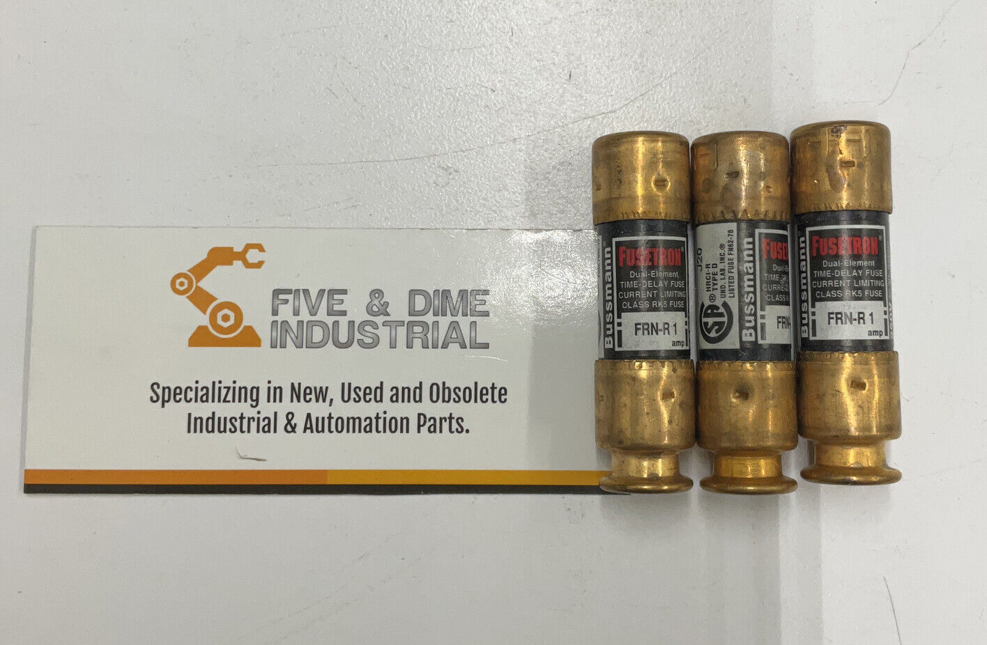 Bussmann Fusetron FRN-R-1 Lot of (3) Fuses 1A (RE121)
