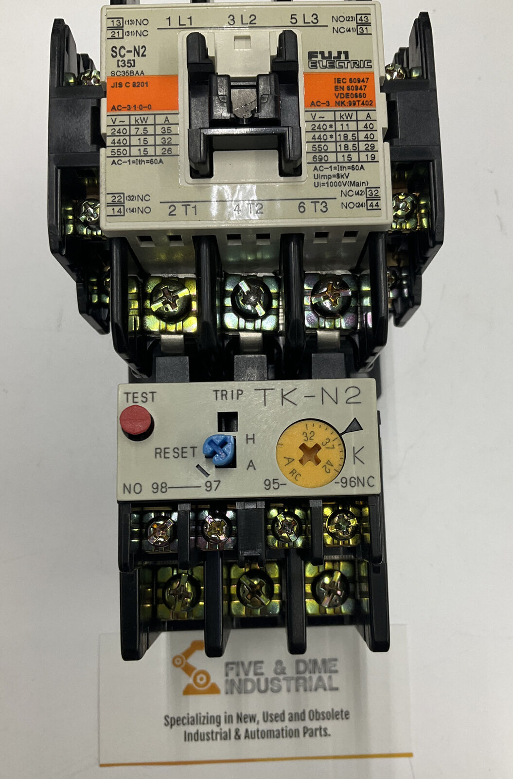Fuji Electric SC35BAA Contactor w/ TK-N2 32-42A Relay (CL187) - 0