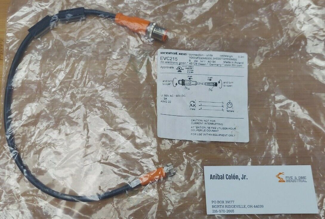 IFM Efector EVC215 Connection Cable(CBL100)