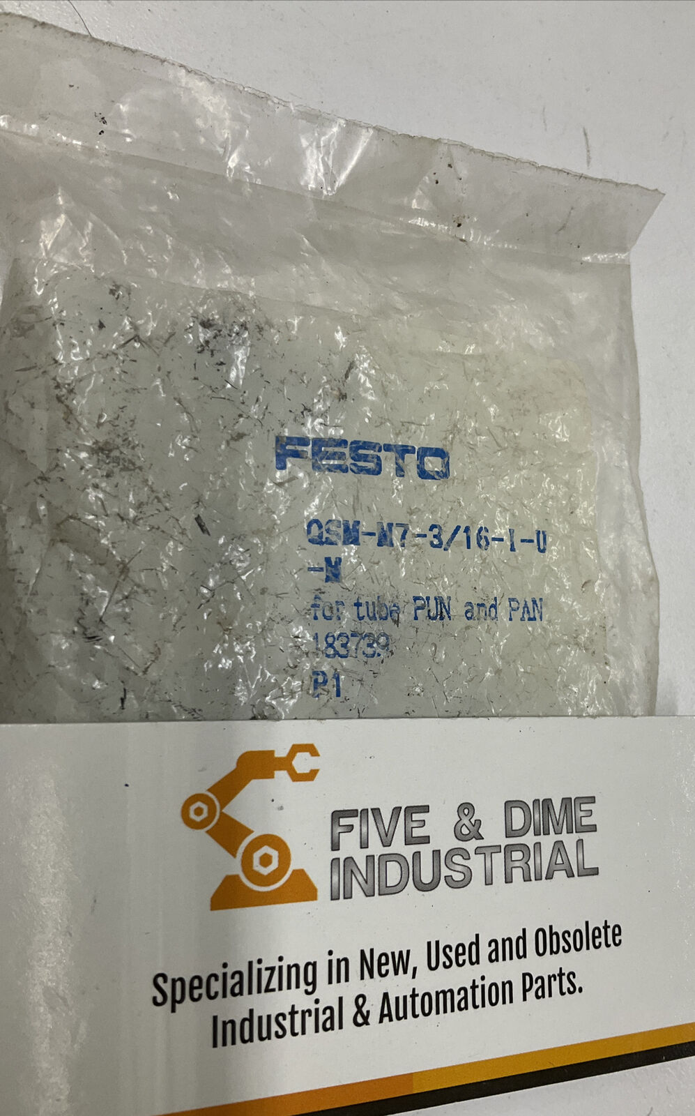 Festo QSM-M7-3/16-I-U-M Lot of 10  Push-Pull Mini Valves (YE208) - 0