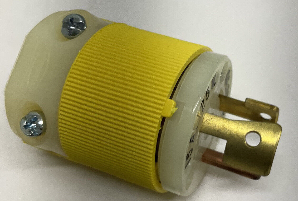 Hubbell HBL7567CY / 7567CY Twist-Lock 3-Pole 3-Wire Plug (YE258)