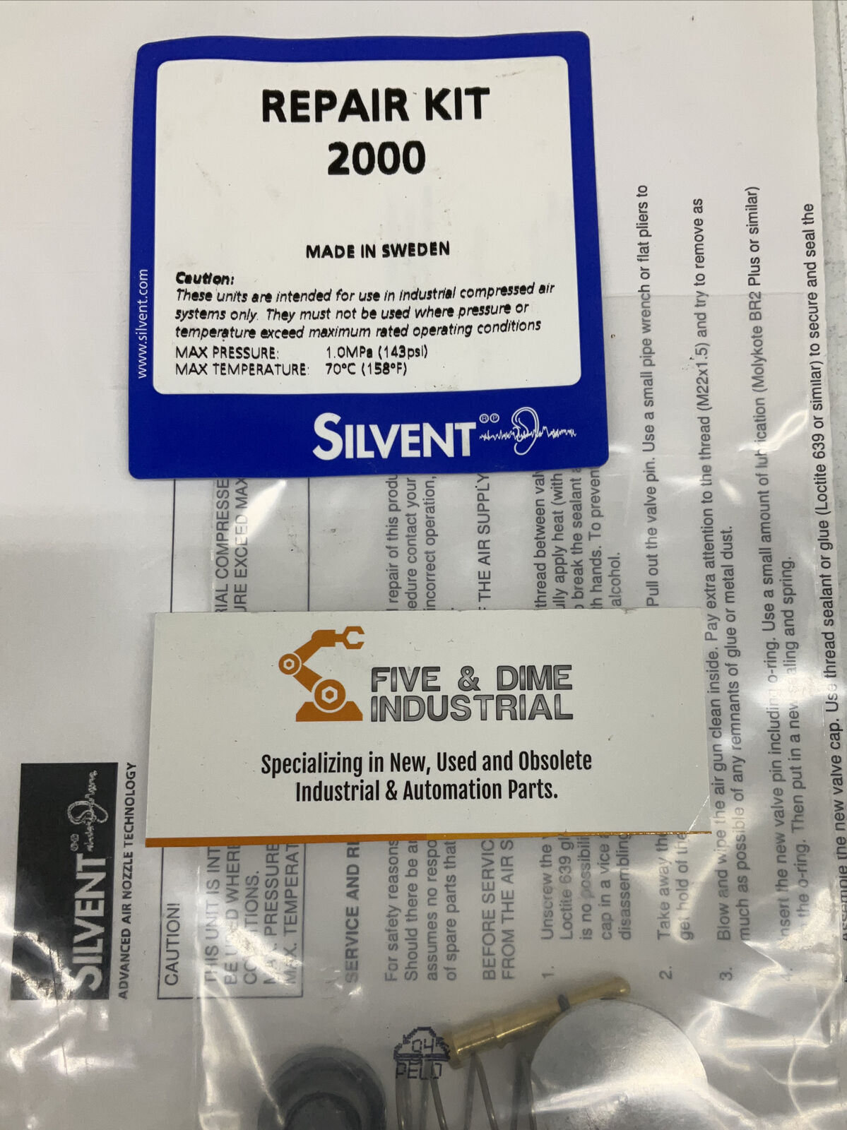 Silvent 2000 Repair Kit for Air Gun (BL196) - 0