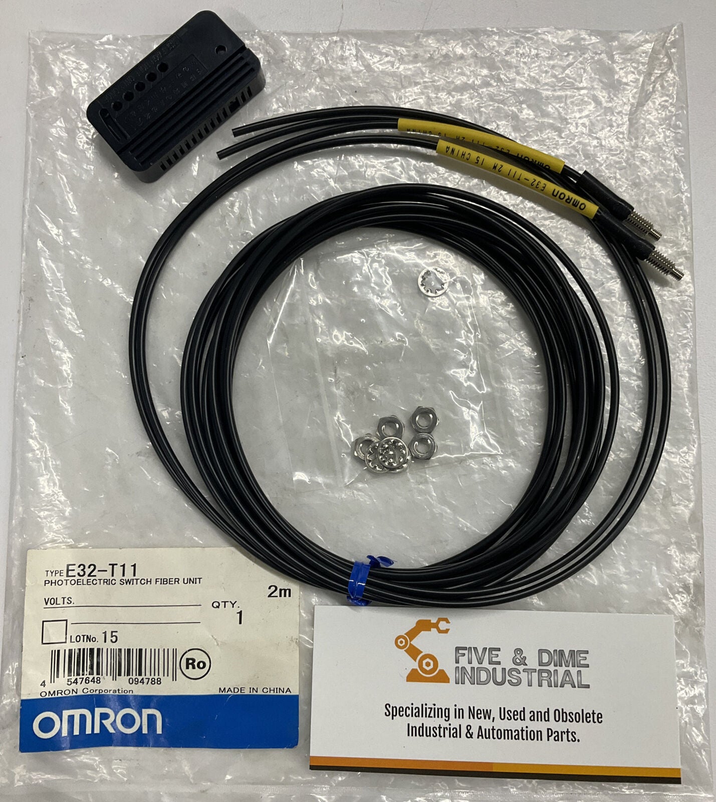 Omron E32-T11 New Photoelectric Switch Fiber Unit 2-Meters (BL230)