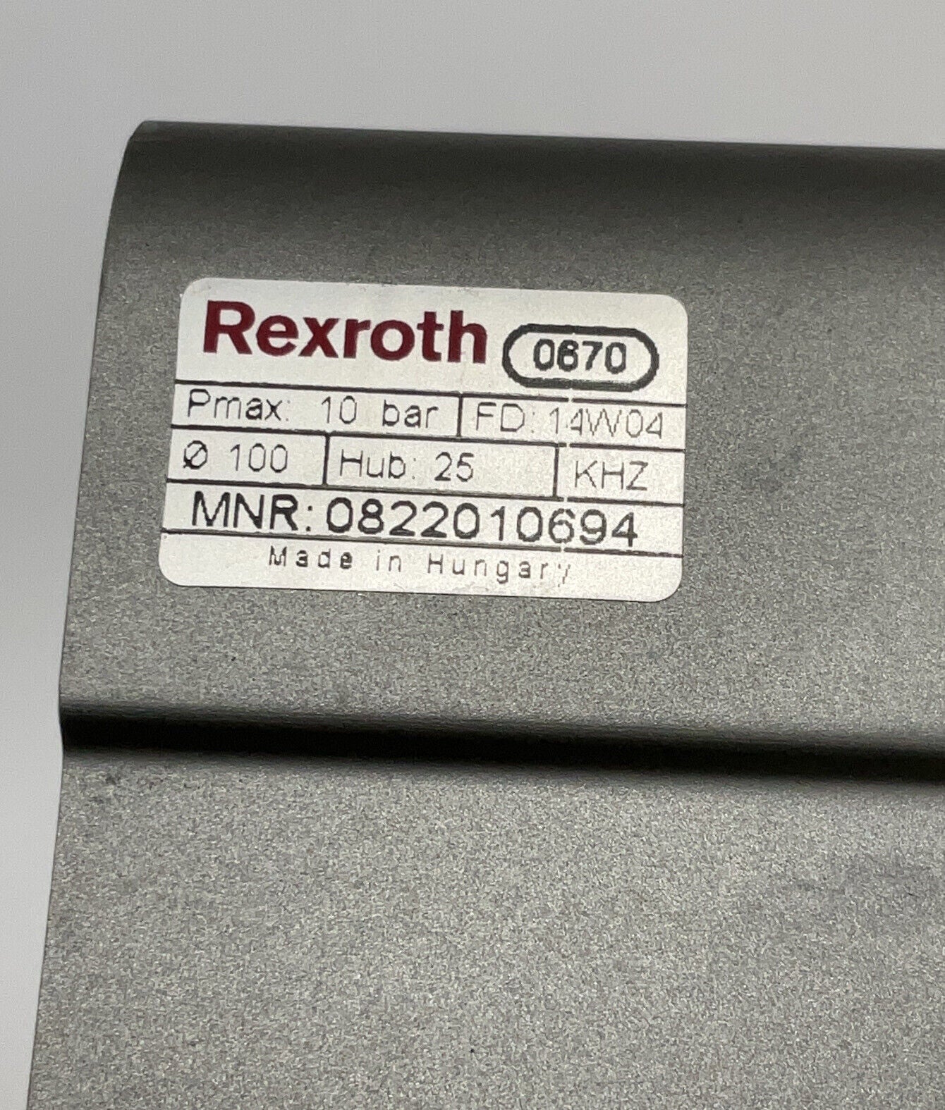 Bosch Rexroth MNR 08220-10694 Pneumatic Cylinder (OV114)