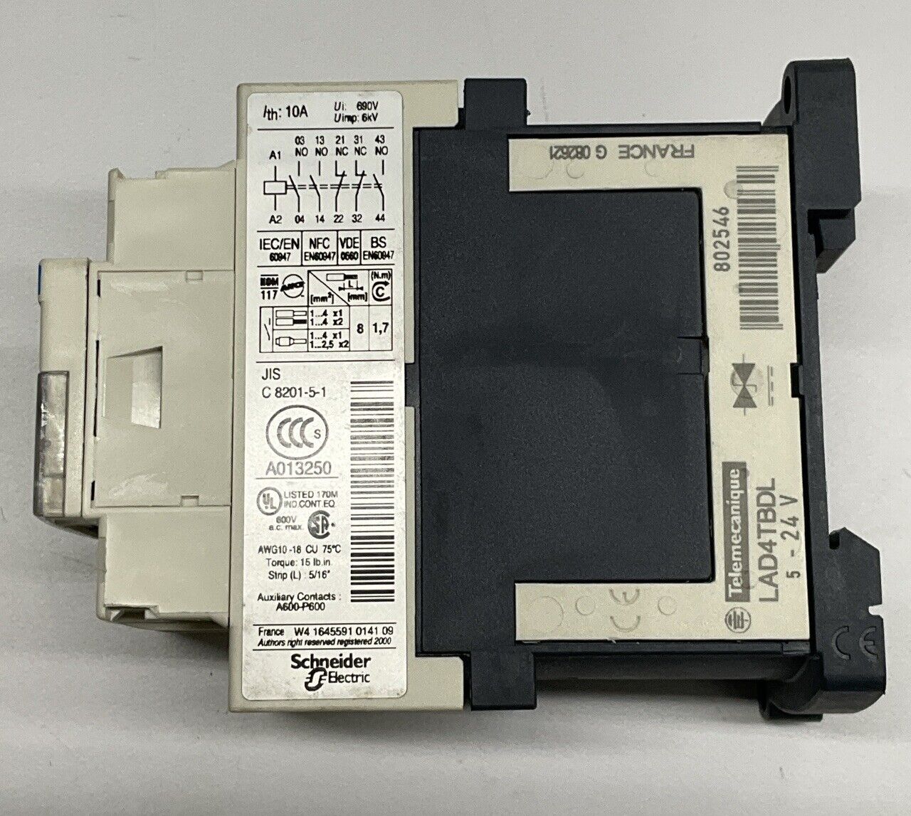 Schneider Electric Telemecanique CAD32BD 24VDC Control Relay (BK159)