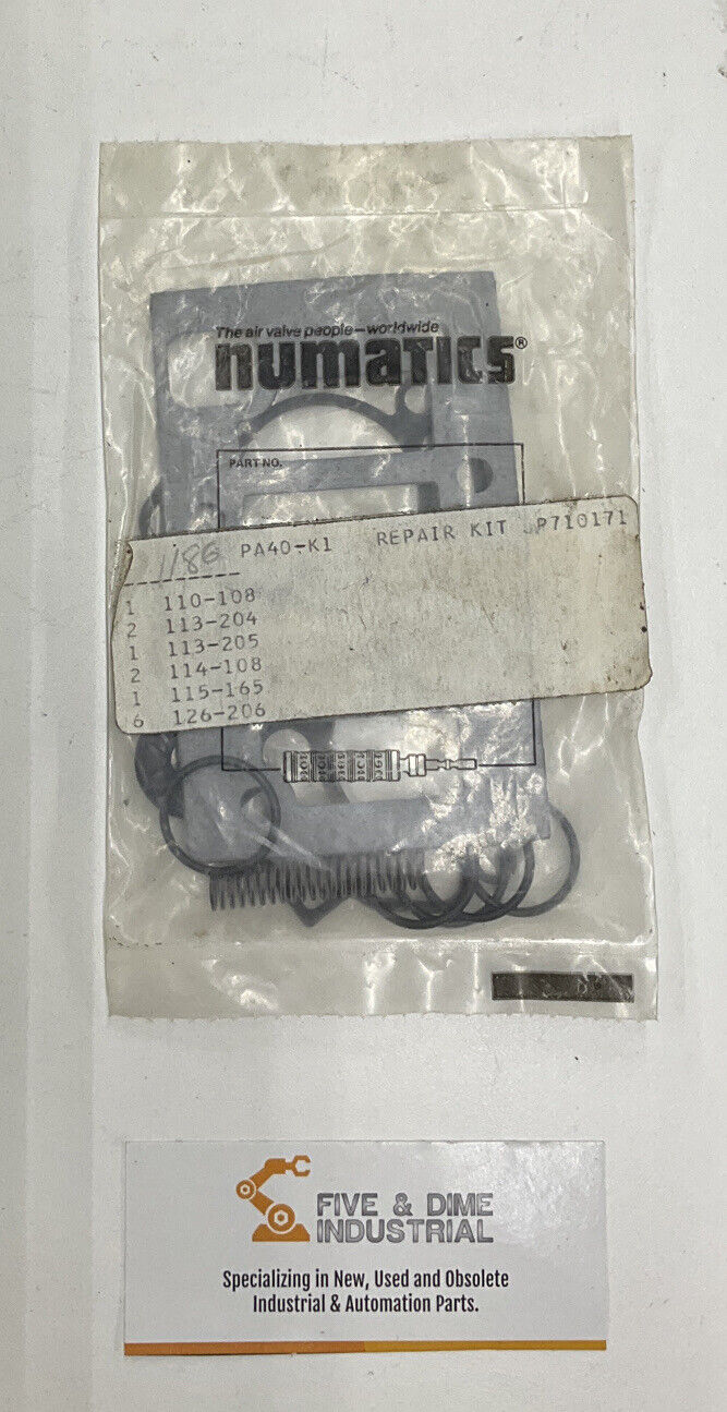 Numatics PA40-K1 PA-40 Series Pneumatic Valve Repair Kit (GR108)