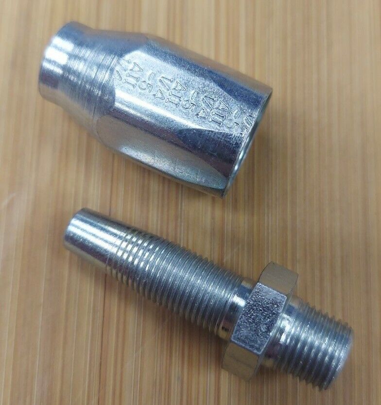 Eaton Aeroquip (2) Pcs. Male Pipe Reusable for SAE 100R5 Hose 412-2-5S (BK116) - 0