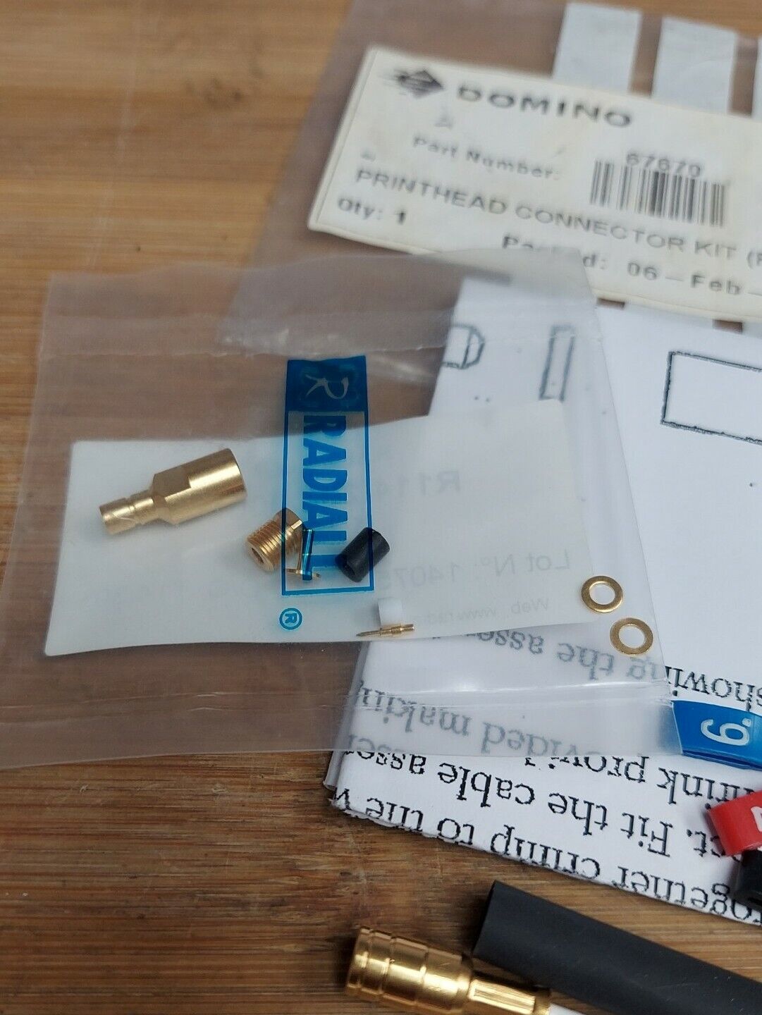 DOMINO 67670 Genuine Printhead Field Connector Kit (YE112) - 0
