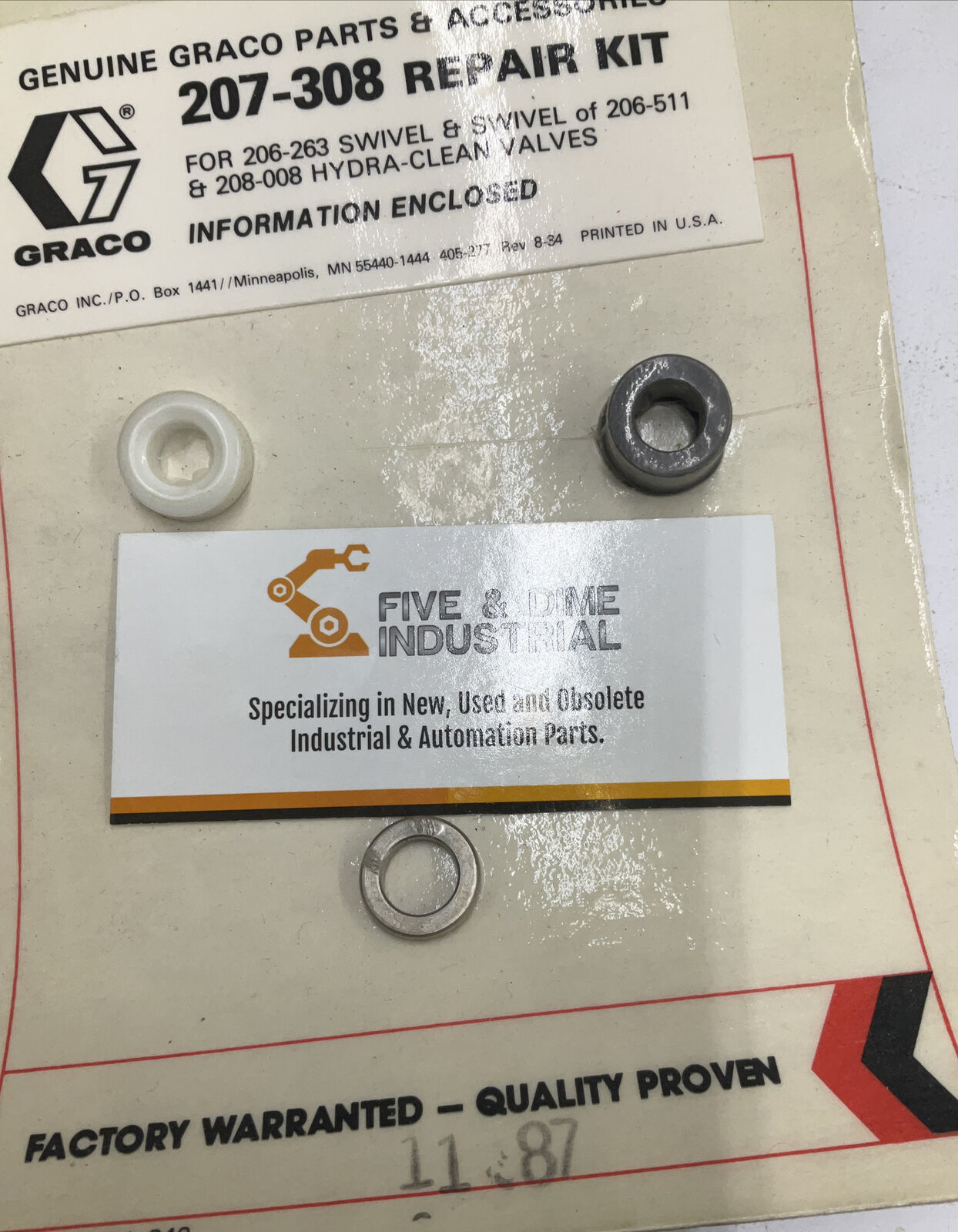 Graco 207-308 Swivel Repair Kit For Hydra Clean Valves (CL169)